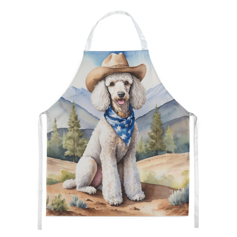 Tablier de bienvenue Poodle Cowboy