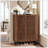 33.46" Storage Coffee Bar Cabinet With  2Doors & Shelves-1206190110