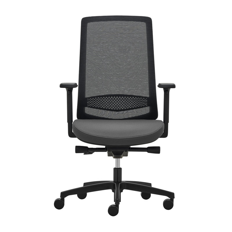 Chaise de travail multifonctionnelle à haut dossier Adapt Mesh, Gris