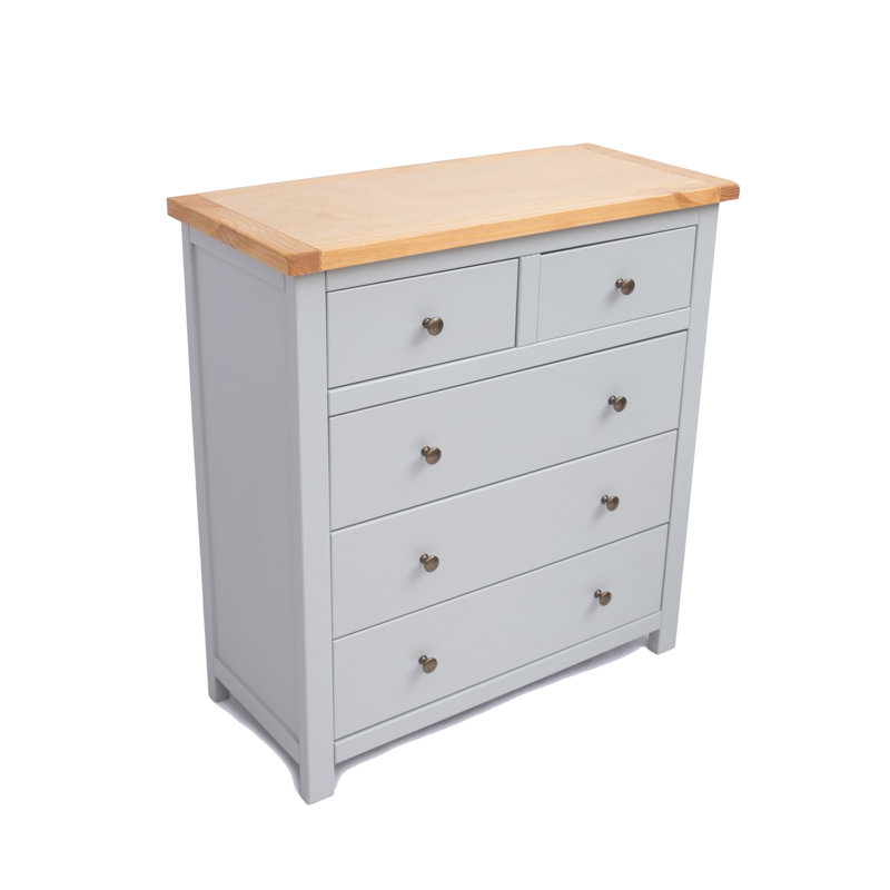 Spivey 90cm W 5 - Drawer Chest of Drawers