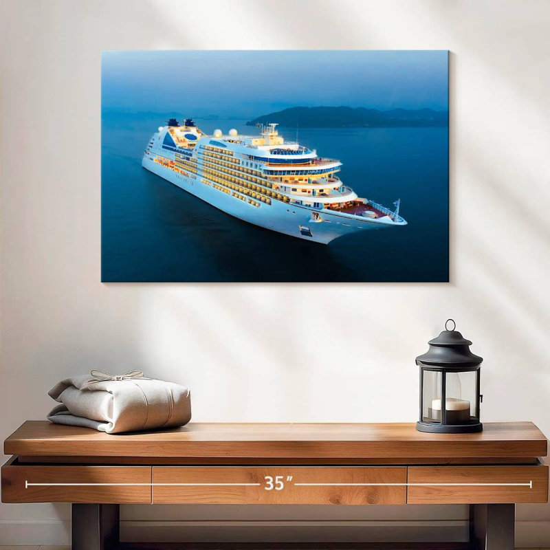 Bateau de croisière, H 16 po x l 24 po