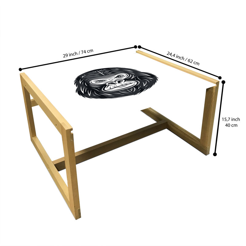 Isaya Sled Coffee Table, 62cm H x 74cm W x 40cm D