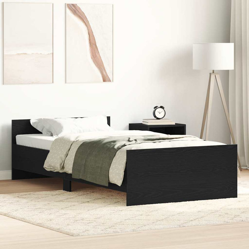 Marlow Home Co. Bed Frame With Headboard And Footboard, Concrete Grey, Super King (6')