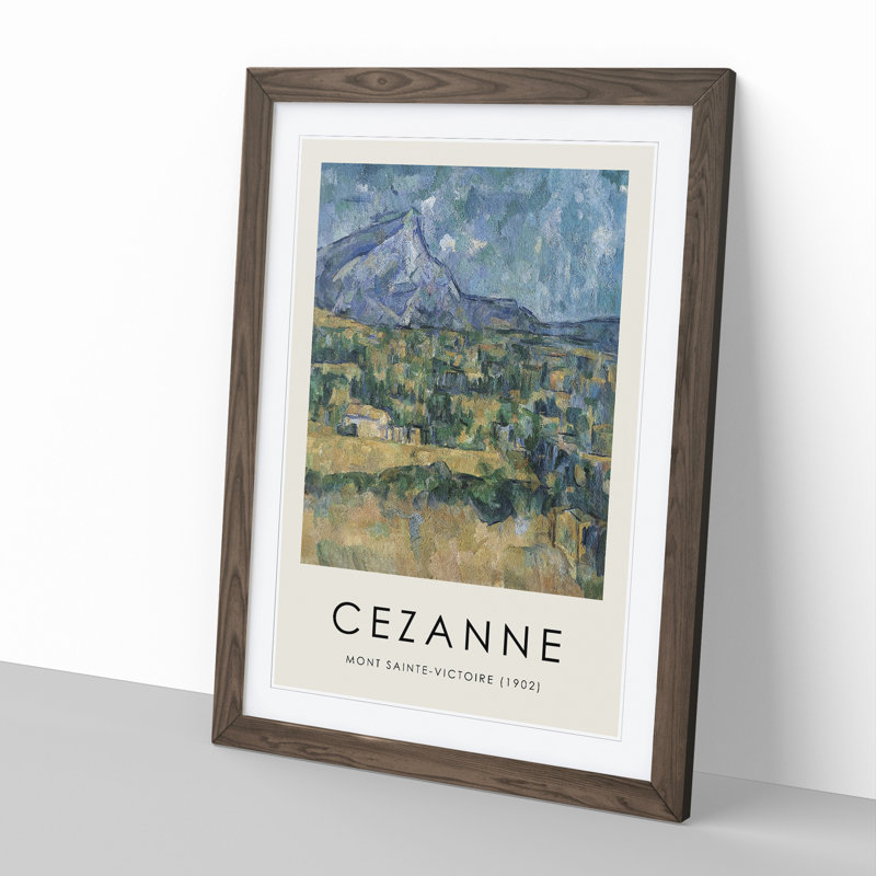 Mont Sainte Victoire Vol.2 by Paul Cezanne - Picture Frame Painting, 65cm H x 48cm W x 2cm D, Walnut