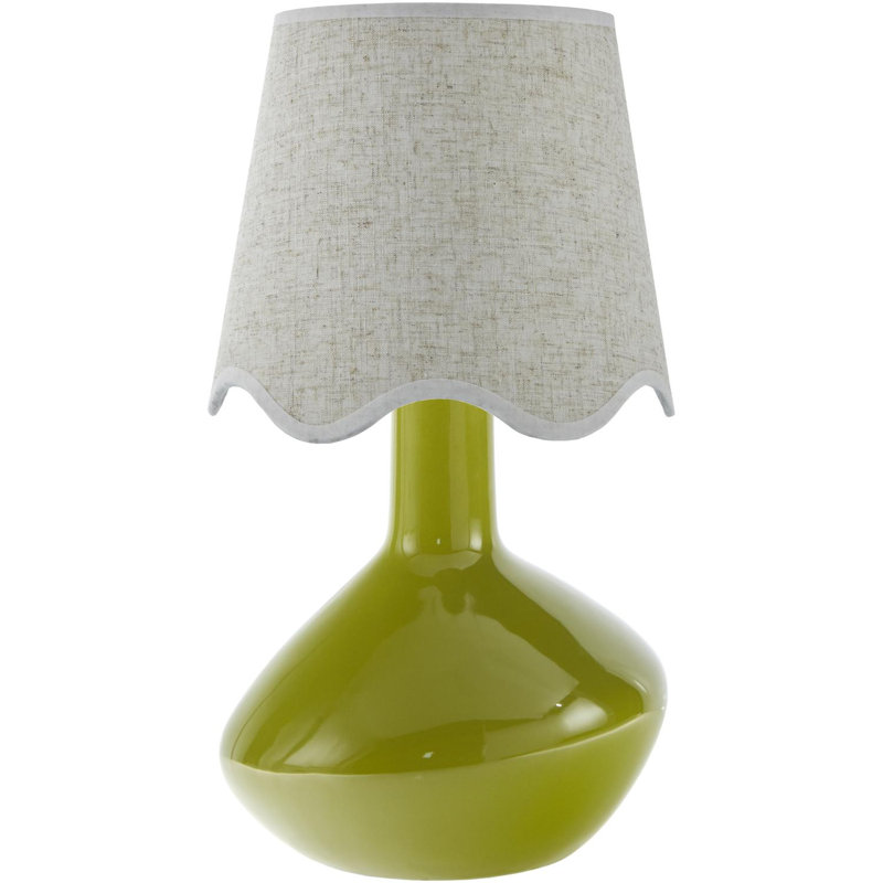Lampe de table d'appoint Terae, Vert, Beige