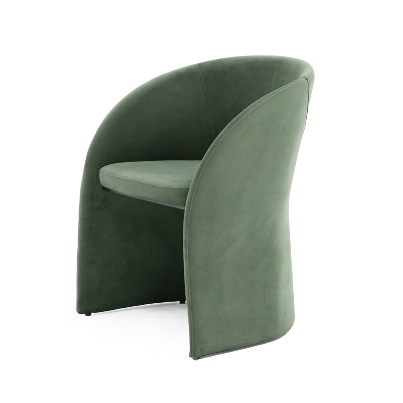 Chaise avec accoudoirs entièrement rembourrée Hama, Vert