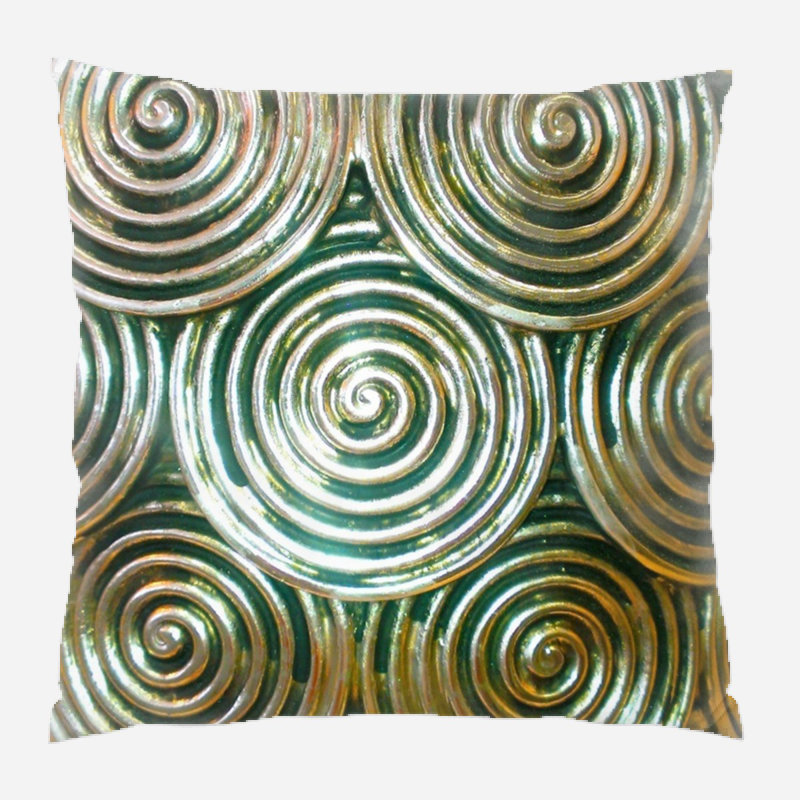 Geometric Microsuede Reversible Throw Pillow