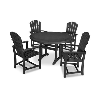 POLYWOOD Palm Coast 5-Piece Round Dining Set