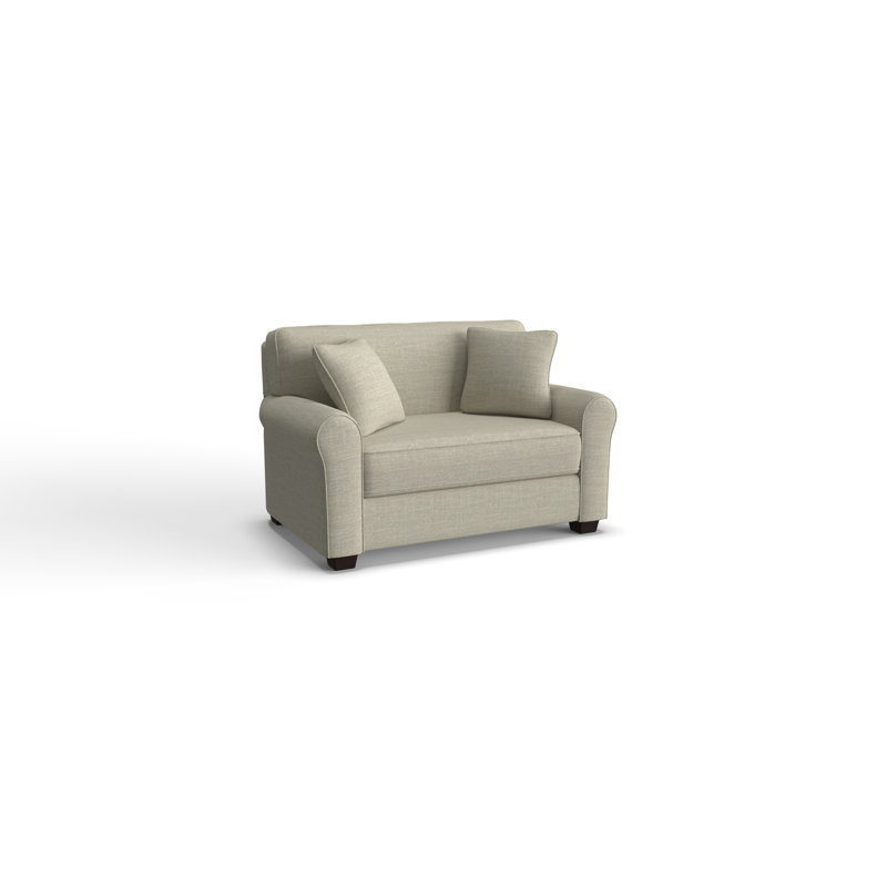 Shannon Upholstered 56'' Sleeper Sofa, Dark Walnut, Gray