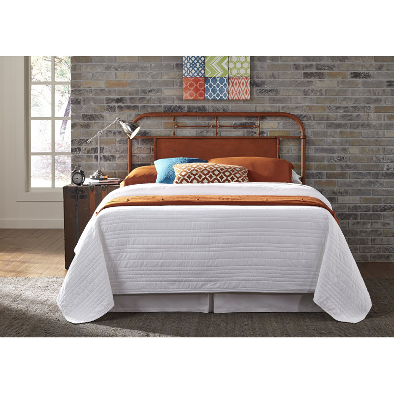 Edmund Open-Frame Metal Headboard, Orange, Full/Double