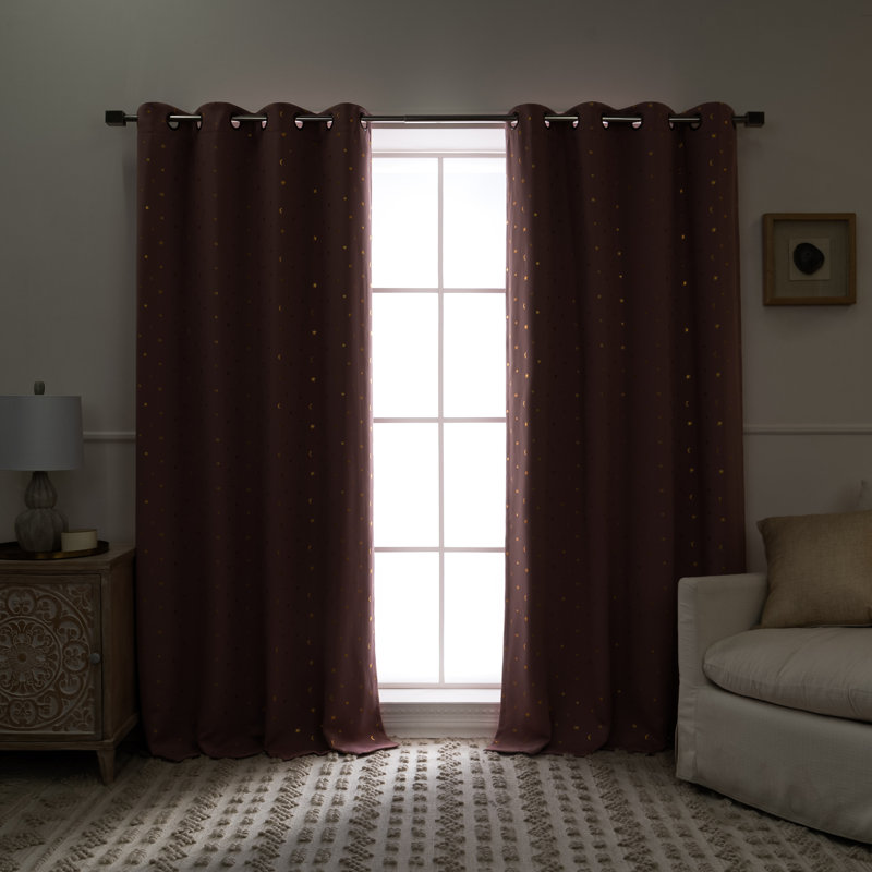 Paire de rideaux occultant en polyester Delsanto, Mauve, L 52 po x L 84 po