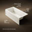 Archer® 66" X 32" Integral Apron Heated Bubblemassage™ Air Bath with Left-Hand Drain-1814643750-1840087562