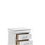 Table de chevet 2 tiroirs de style moderne en bois blanc-110022693