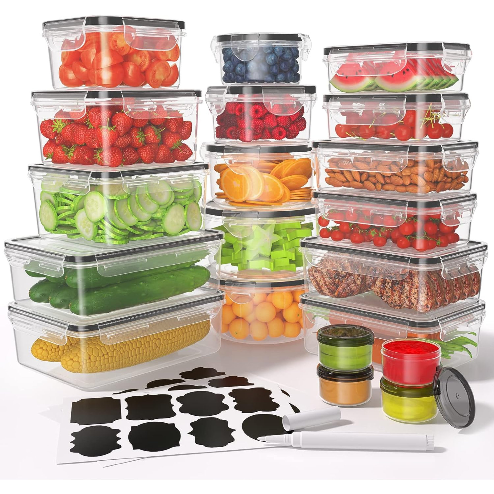 Prep & Savour Dayquan Food Storage Container - Set of 20 | Wayfair