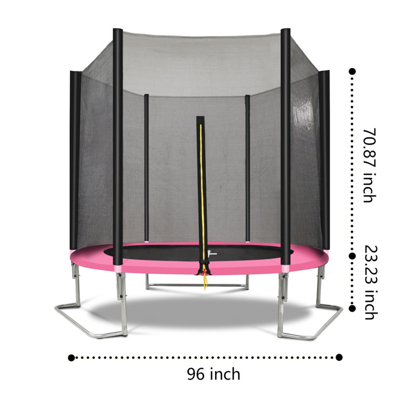 Filet extérieur pour trampoline YC 8FT - rose et noir