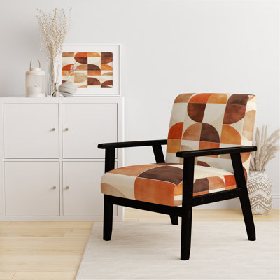 Fauteuil d'appoint abstrait Mid-Century - Fauteuil Crescent