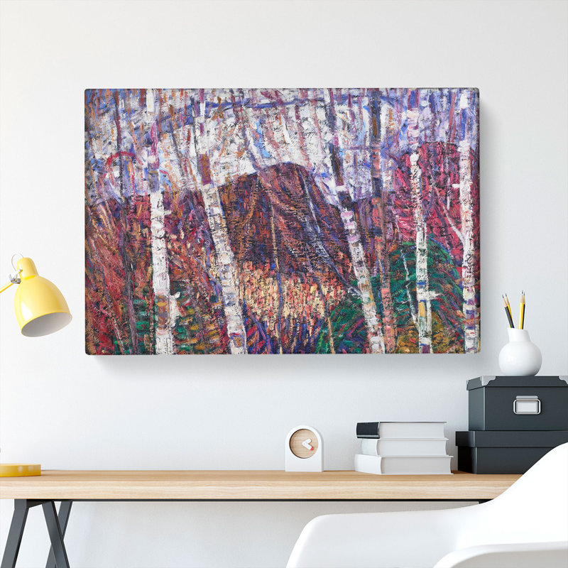 White Birches by Marsden Hartley - Wrapped Canvas Painting, 40cm H x 60cm W x 3cm D