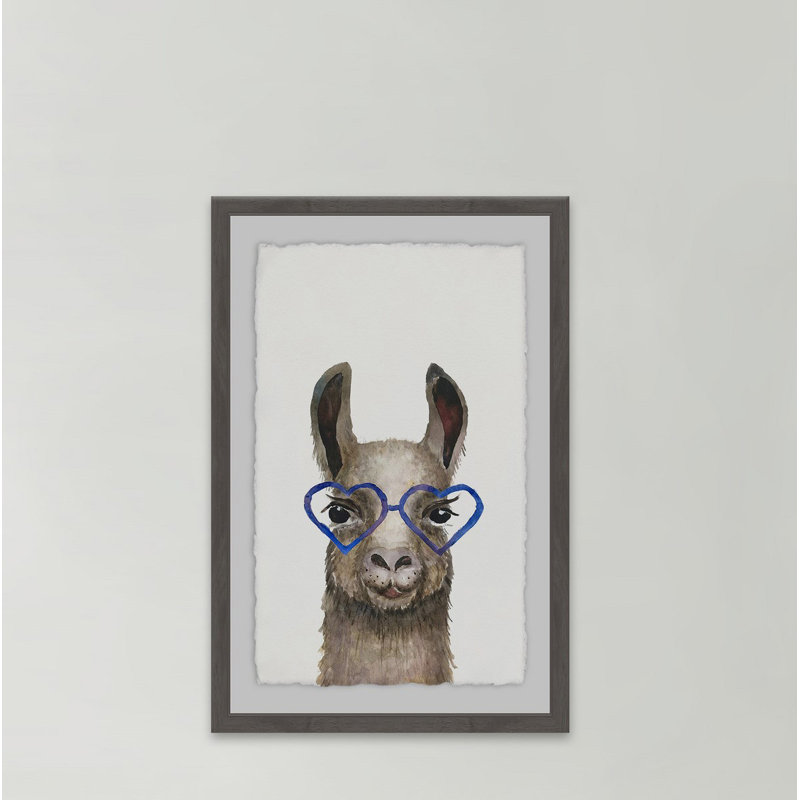 « blue cœur verres », impression encadrée, H 18 po x l 12 po