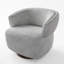 Fauteuil d'appoint pivotant en tonneau, fauteuil club surdimensionné à 360 ° entièrement assemblé