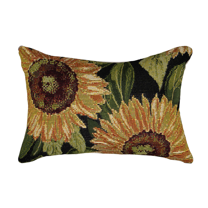 Floral Outdoor Throw Pillow, 18" x 12", Rectangle