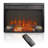 23 Inch Electric Fireplace Insert, Ultra Thin Heater With Log Set & Realistic Flame, Remote Control With Timer, Overheating Protection-1179995807