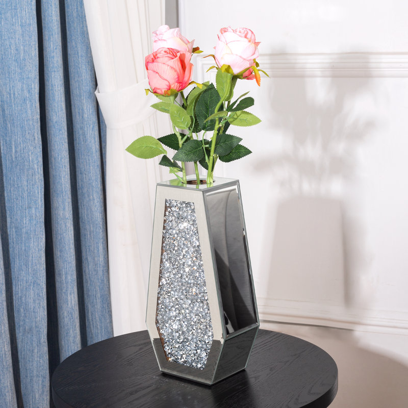 Cerrie Glass Table Vase With Water Holder Container