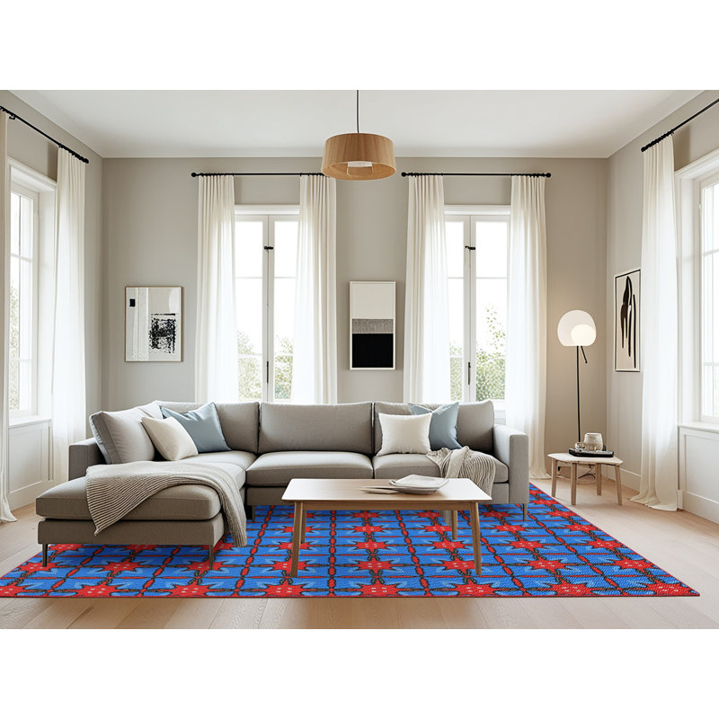 Geometric Indoor Rug, Rectangle 8' x 10'