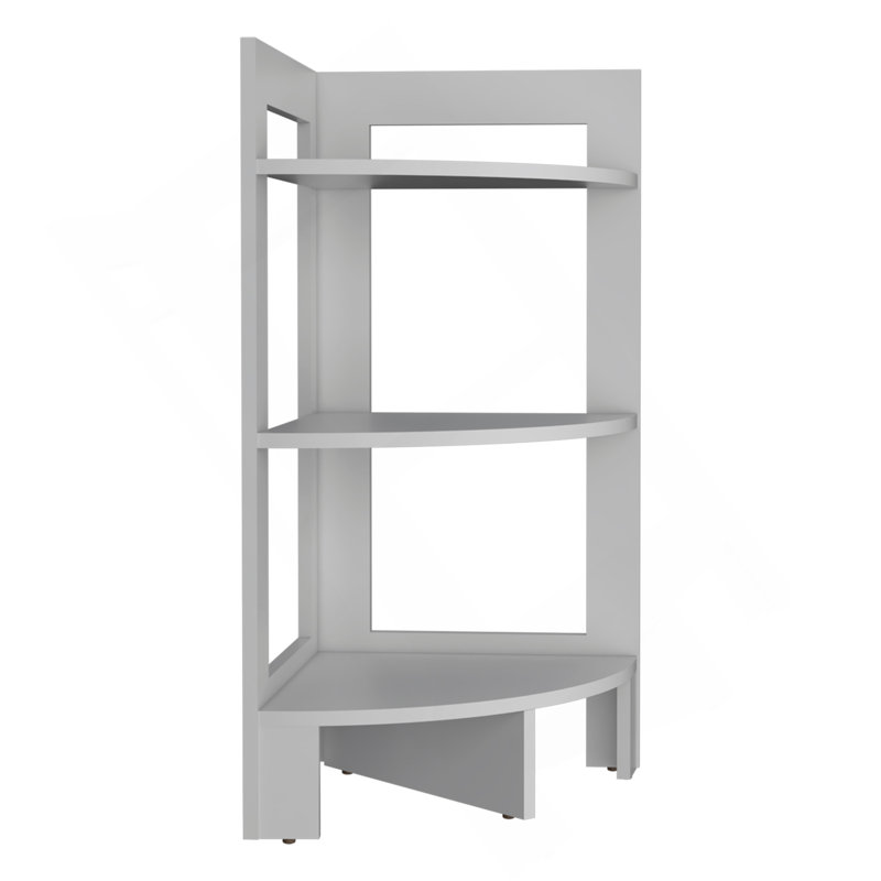 Table de bout avec tablette à 3 niveaux Riga, Blanc