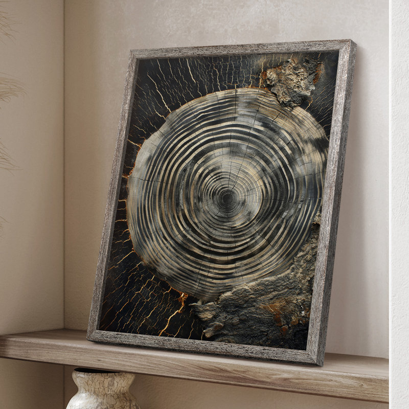 Série ABSTRACT CCI, reproduction encadrée - bois massif, H 15 po x l 12 po