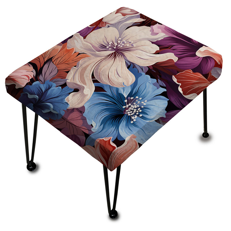 Miroir floral - motif tropical - repose-pieds rectangulaire tropical