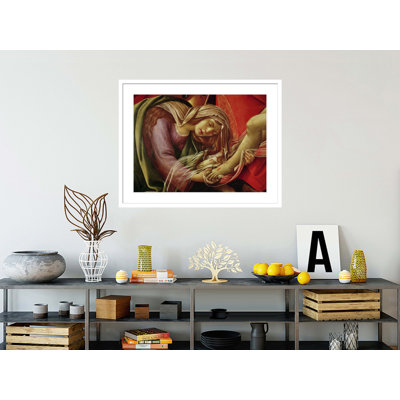 «The Lamentation of Christ», détail de Marie-Madeleine et les pieds du Christ par Sandro Botticelli - Reproduction giclée encadrée