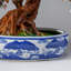 Genuine Multi Gemstone Bonsai Tree in Oval Porcelain Pot (14")