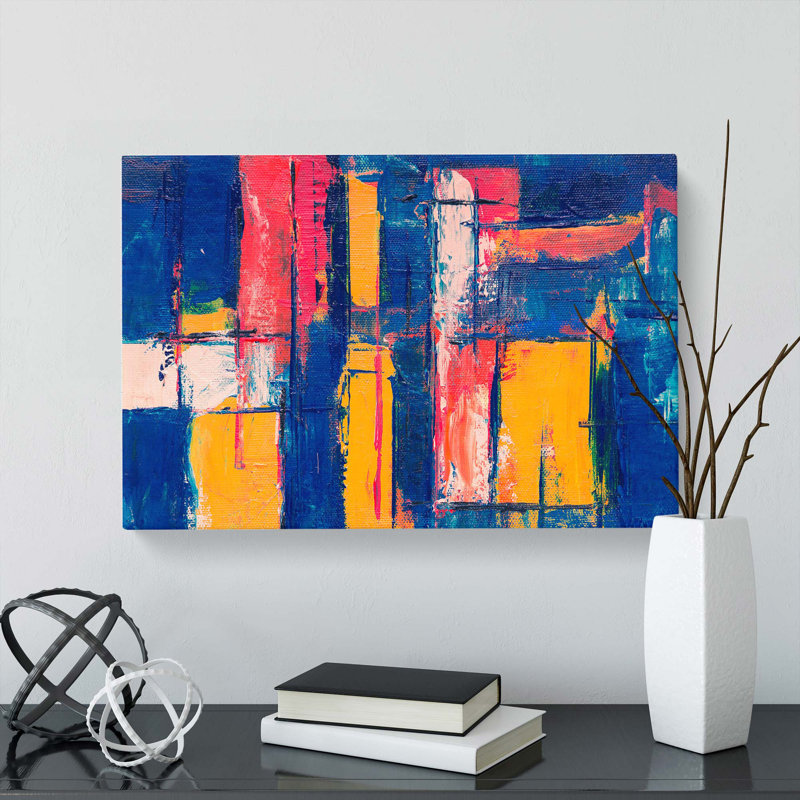 Abstract Art Painting Vol.366 by S.Johnson - Wrapped Canvas Painting, 60cm H x 91cm W x 3cm D