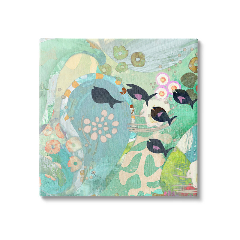"Stupell Industries", motif d'art sur toile à motif de poissons par Evelia Designs, H 24 po x l 24 po x P 1,5 po