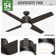 54" Advocate 4 - Blade LED Smart Standard Ceiling Fan with Remote Control and Light Kit Included