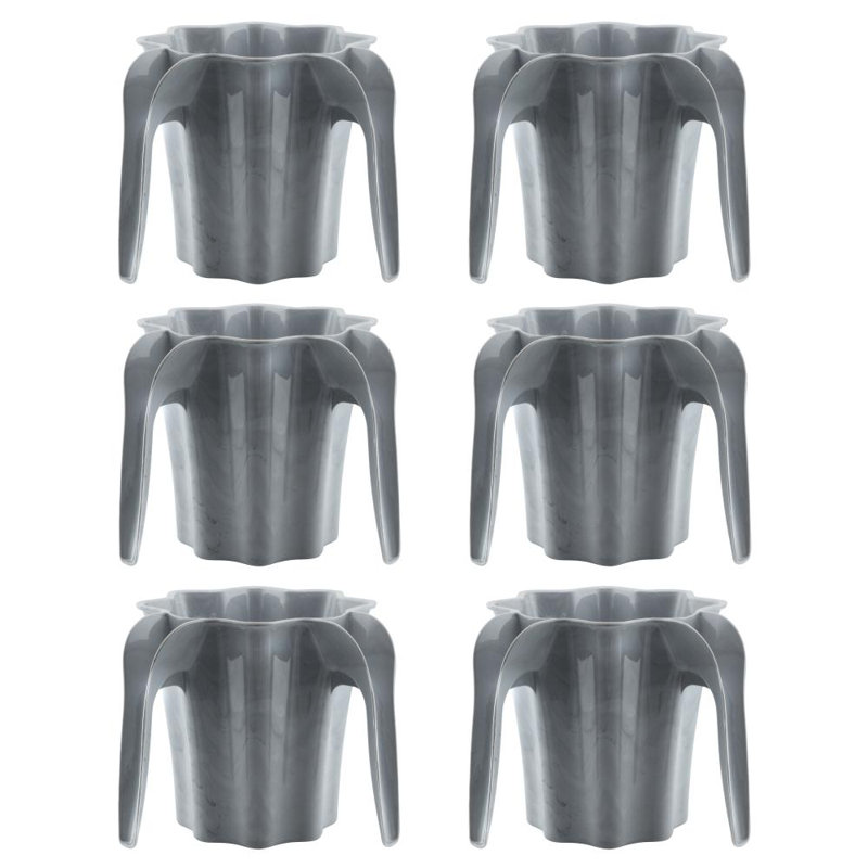 Lavette à main en forme d'étoile en plastique gris avec poignée double YBM Home - marbre gris , gris