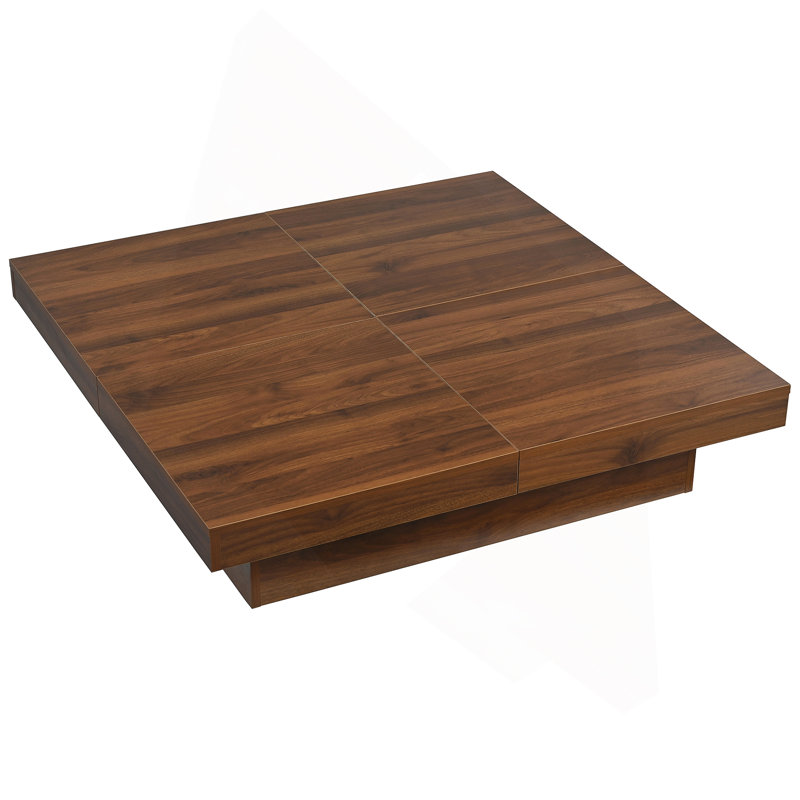 Rectangular Coffee Table with Manufactured Table Top, Walnut