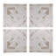Panneaux carrés en bois vieilli 17,5 x 17,5 po, 100% bois de sapin, caractéristique complexe, blanc délavé pour différents médaillons de thèmes intérieurs,