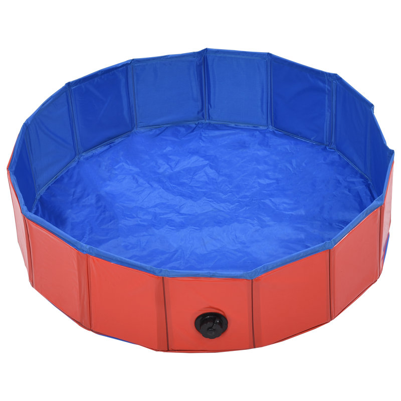 Piscine pour animaux Gunnulf PVC, L 31,5 po x H 7,9 po, Rouge