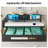 Twin Size Corner Bed With Hydraulic Storage,Twin Daybed With Bookcase And Charging Station,Lift Up Storage Bed Frame With Upholstered Headboard And Led Lights,Metal Platform Storage Bed,Black-1105424869-1095588268
