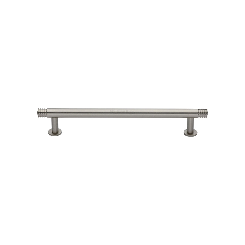 Heritage Brass Heritage Cabinet Pull Design with Rose, 12.8cm, Satin Nickel