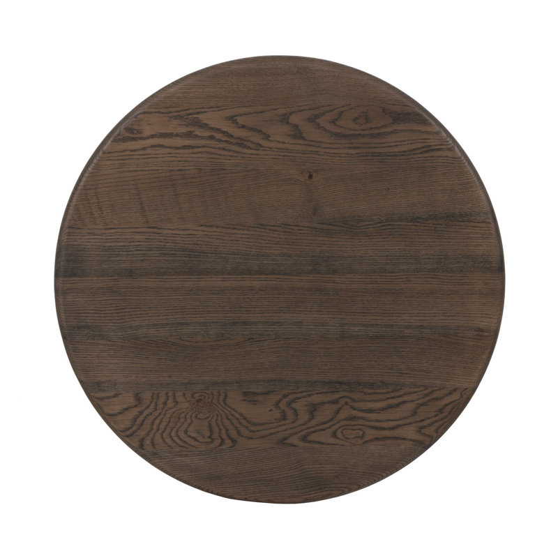 Loxley Round Oak Pedestal Dining Table, 42" H x 32" W x 32" D