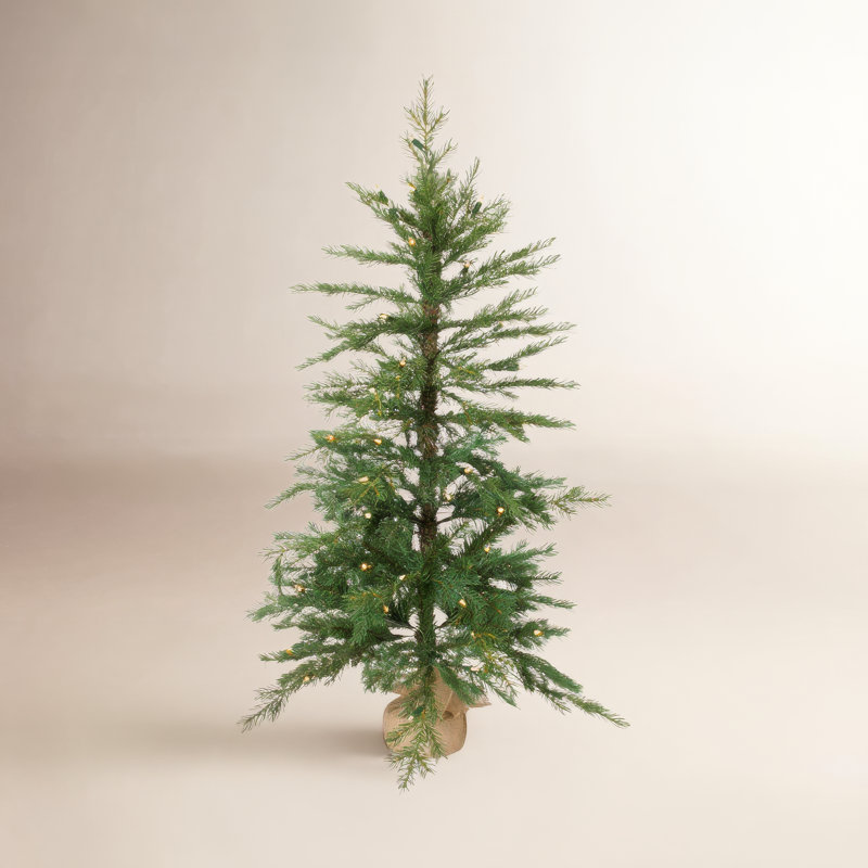 Pin artificiel en pot, 49" H x 29" W x 29" D