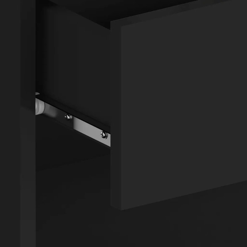 Armoire de chevet flottante vidaXL, Noir, Ensemble de 2