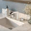 Robinet de lavabo pour salle de bain 8 pouces à 2 poignées et 3 trous avec drain - nickel brossé-122909658