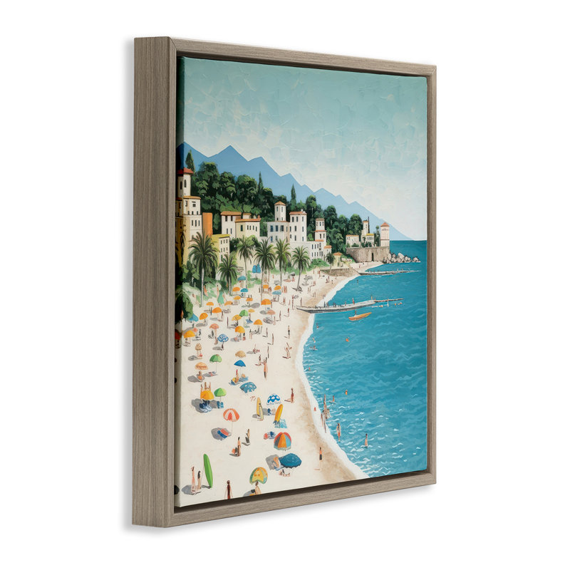 "By Water's Edge", art mural sur toile flottante par Lazar Studio, Cadre flottant orme Montalcino, H 25 po x l 25 po