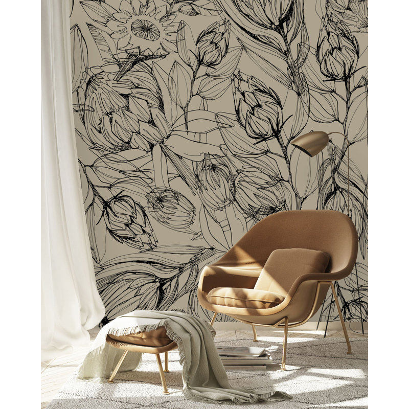 Murale Protea, L 125 po x L 125 po