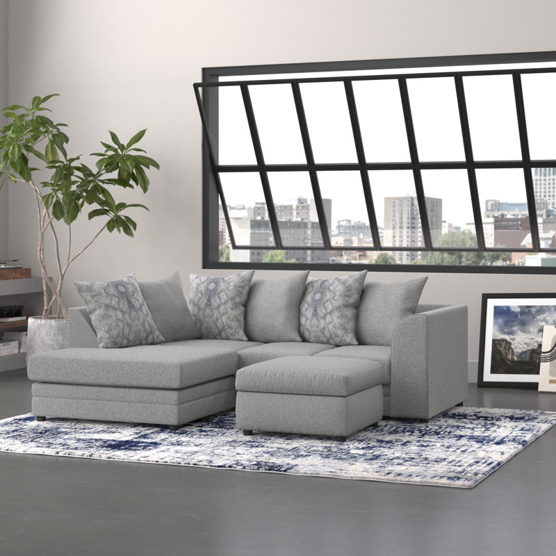 Folcroft 2 - Piece Living Room Set, Grey, Right Hand Facing