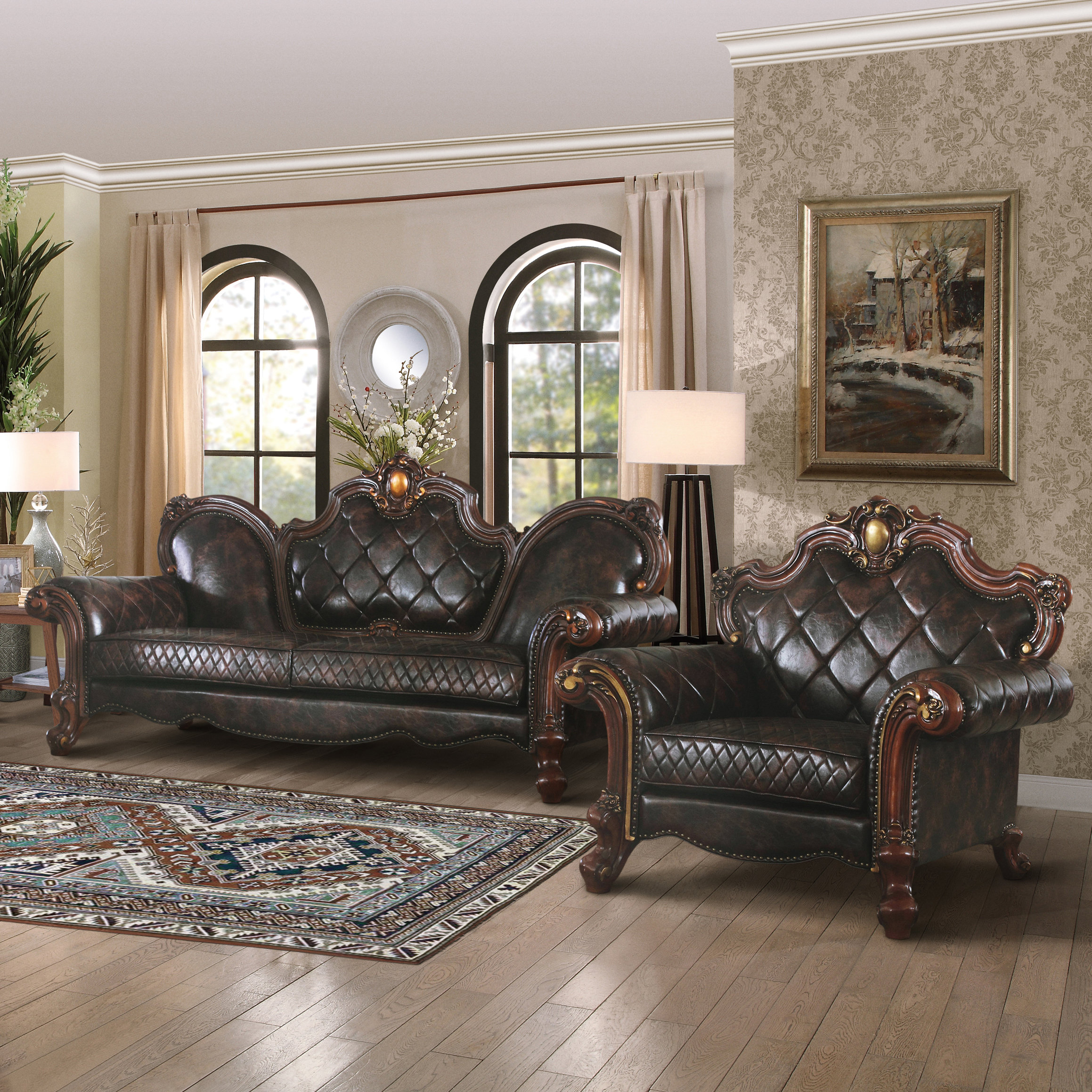 A&J Homes Studio 2 - Piece Vegan Leather Living Room Set | Wayfair