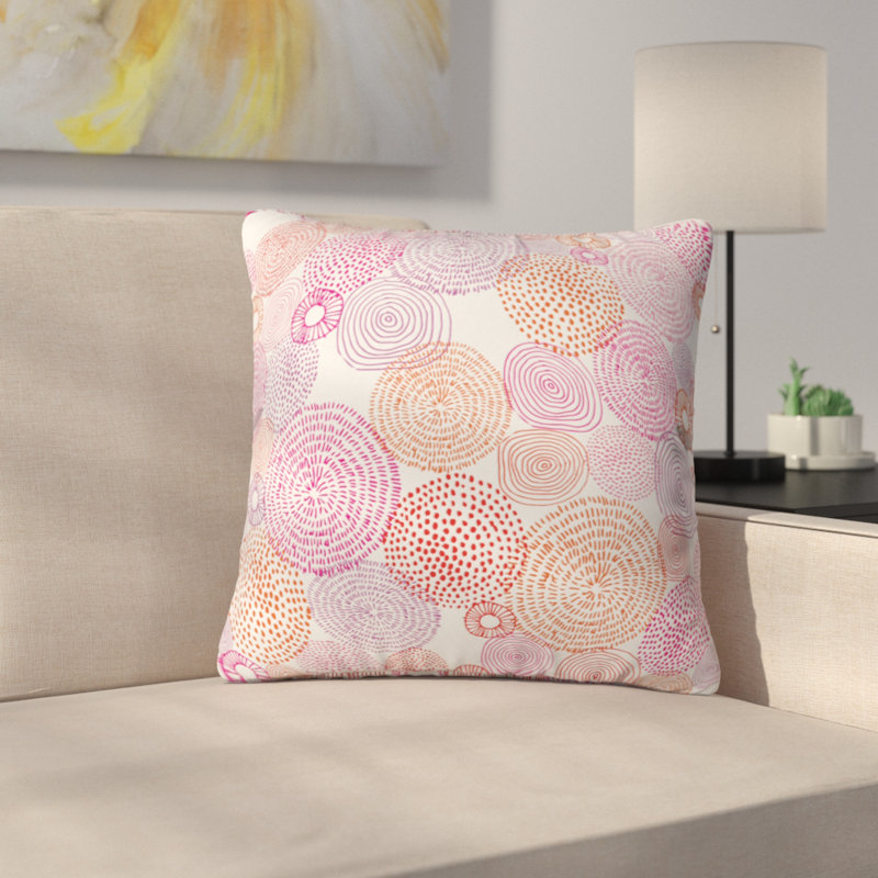 Coussin Circles in Colors I, 18 po x 18 po